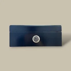 Black Lacquer Cigar Humidor HM-117M-BK – Front View