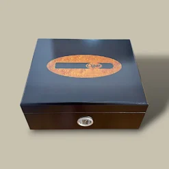 Black Lacquer Cigar Humidor HM-117M-BK – Top View