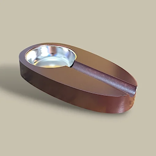 Brown Cigar Ashtray Side Angle – Accessory View