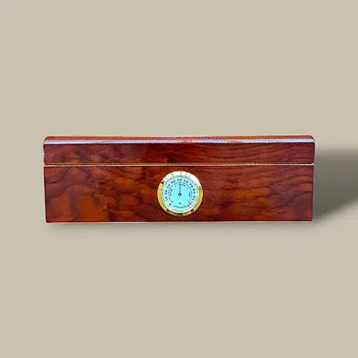 Brown Lacquer Cigar Humidor HM-105B-BR – Front View