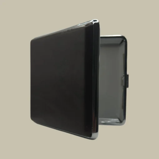Brown Leather Cigarette Case CC-49 Open