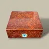 Burl Wood Cigar Humidor HM-116M-BU – Top View