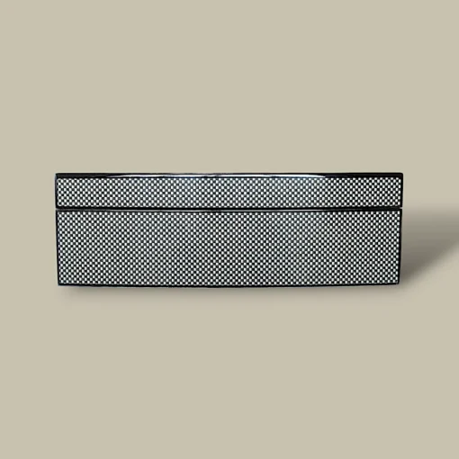 Carbon Fiber Checker Cigar Humidor HM-105AF-CF – Front View