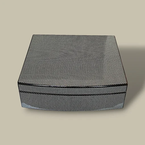 Carbon Fiber Checker Cigar Humidor HM-105AF-CF – Top View
