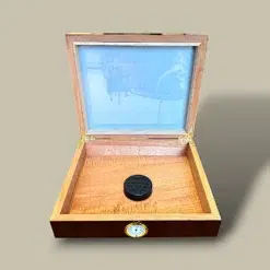 Cherry Glass Ship Humidor HM-111G-CH – Open View
