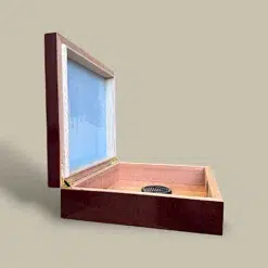 Cherry Glass Ship Humidor HM-111G-CH – Side Angle