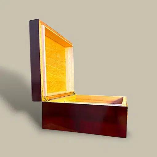 Cherry Wood Cigar Humidor HM-116M-C – Side Open View
