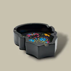 Black Painted Skull Cigar Ashtray ASH-CT01SF – Side View
