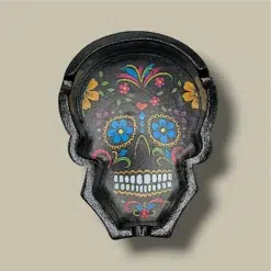 Black Painted Skull Cigar Ashtray ASH-CT01SF – Top View