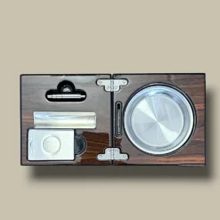 Wood Finish Cigar Ashtray Box Set ASH-CG07W – Open View