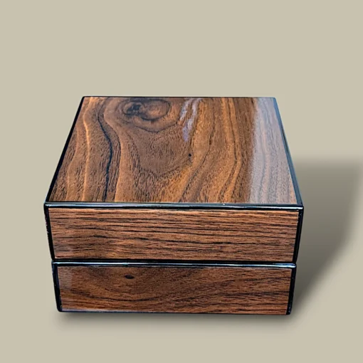 Wood Finish Cigar Ashtray Box Set ASH-CG07W – Top View