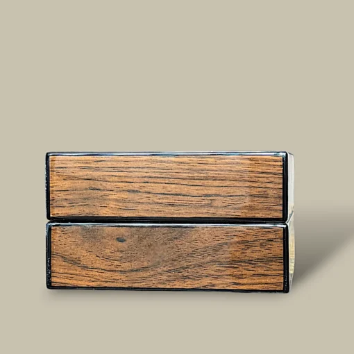 Wood Finish Cigar Ashtray Box Set ASH-CG07W – Front View