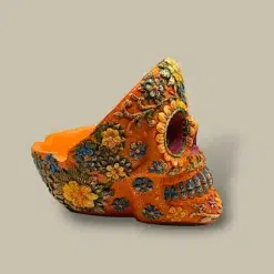 Colorful Skull Cigar Ashtray ASH-CT01AC – Side Angle