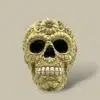 Floral Skull Cigar Ashtray ASH-CT07AB – Front View