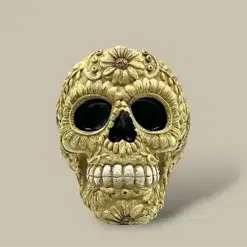 Floral Skull Cigar Ashtray ASH-CT07AB – Front View