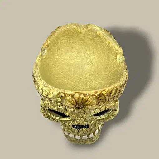 Floral Skull Cigar Ashtray ASH-CT07AB – Top Bowl