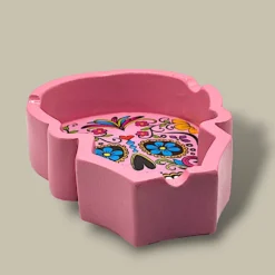 Pink Painted Skull Cigar Ashtray ASH-CT01SE – Side View