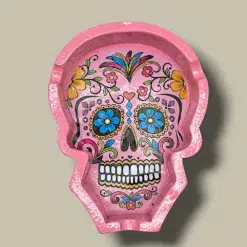 Pink Painted Skull Cigar Ashtray ASH-CT01SE – Top View