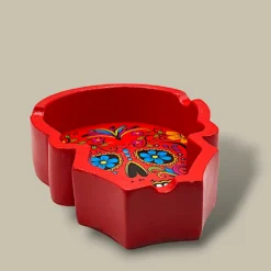 Red Painted Skull Cigar Ashtray ASH-CT01AD – Side View