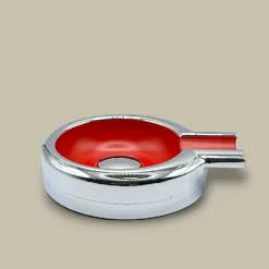 Red and Silver Cigar Ashtray ASH-CG04AA – Side View