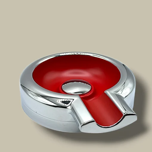 Red and Silver Cigar Ashtray ASH-CG04AA – Top View