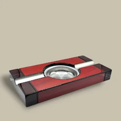 Red Wood Finish Cigar Ashtray ASH-CG10R – Side View