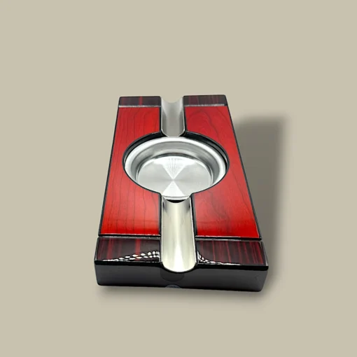 Red Wood Finish Cigar Ashtray ASH-CG10R – Top View