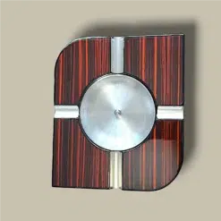 Rosewood and Metal Cigar Ashtray ASH-CG08E – Top View
