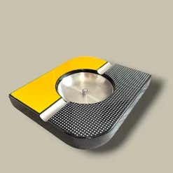 Yellow Carbon Fiber Cigar Ashtray ASH-CG08YCF – Side View
