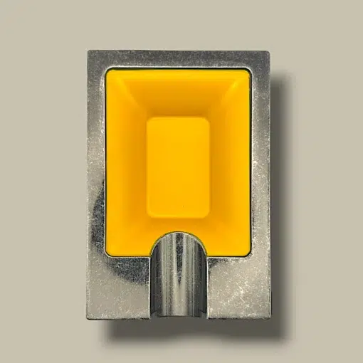 Yellow Rectangular Metal Cigar Ashtray ASH-CG04AC – Top View