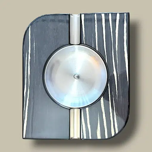 Zebrawood and Metal Cigar Ashtray ASH-CG08CM – Top View