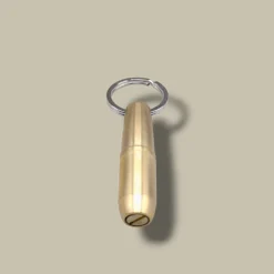Bullet Cigar Cutter Keychain Brass Gold BC-80G – Front View