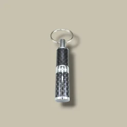 Bullet Cigar Cutter Keychain Carbon Fiber BC-95CF – Front View