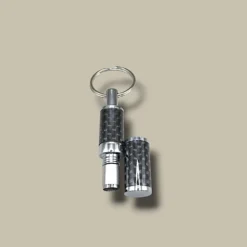 Bullet Cigar Cutter Keychain Carbon Fiber BC-95CF – Open View