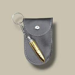 Bullet Cigar Cutter Keychain Glossy Gold BC-66G – with Case