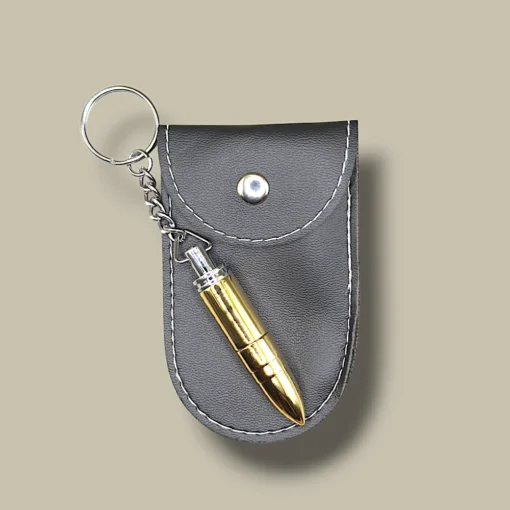 Bullet Cigar Cutter Keychain Glossy Gold BC-66G – with Case