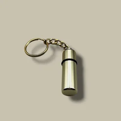 Bullet Cigar Cutter Keychain Gold – Front View