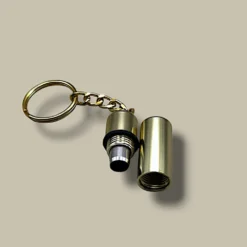 Bullet Cigar Cutter Keychain Gold – Open View