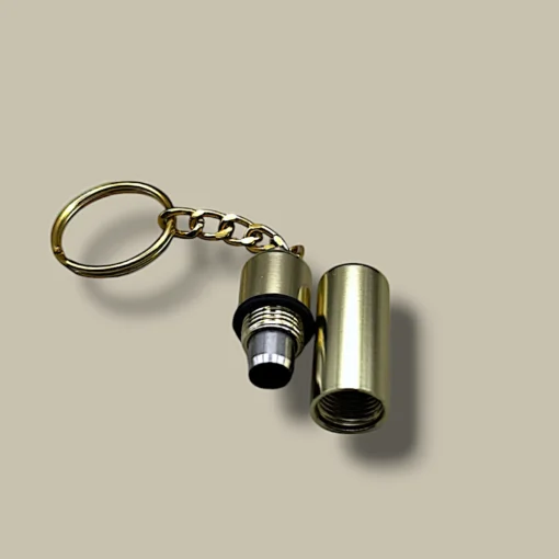 Bullet Cigar Cutter Keychain Gold – Open View