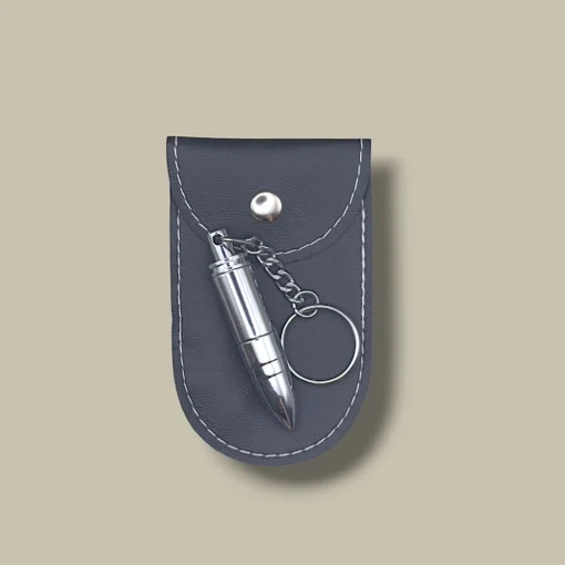 Bullet Cigar Cutter Keychain Silver BC-87S – with Case