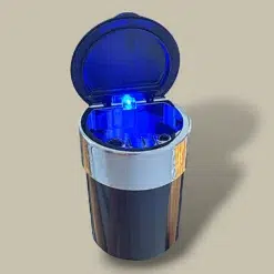 Black LED Cigarette Ashtray ASH-CT18BK – LED On