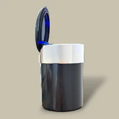 Black LED Cigarette Ashtray ASH-CT18BK – Side Open