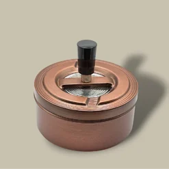 Copper Metal Push-Top Cigarette Ashtray ASH-CT09CA – Top View