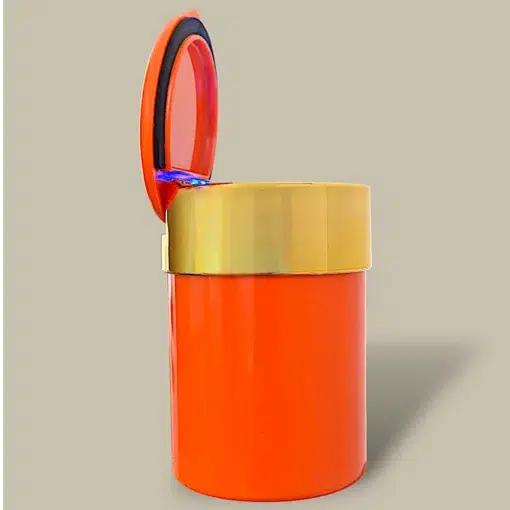 Red LED Cigarette Ashtray ASH-CT18RE – Side Open
