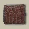 Crocodile Leather Cigarette Case CC-31 Front View Caption: Crocodile Leather Cigarette Case CC-31 (Front View) Crocodile Leather Cigarette Case CC-31 Front View