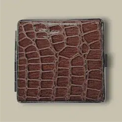 Crocodile Leather Cigarette Case CC-31 Front View Caption: Crocodile Leather Cigarette Case CC-31 (Front View) Crocodile Leather Cigarette Case CC-31 Front View