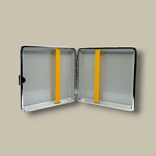 Crocodile Leather Cigarette Case CC-31 Open