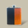 Black and Orange Crocodile Flask FL-520 – Front View