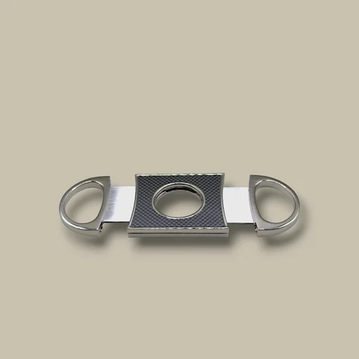 Double Blade Cigar Cutter Carbon Fiber DB-01CF – Open View