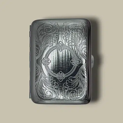 Engraved Silver Cigarette Case CC-61 – Front View